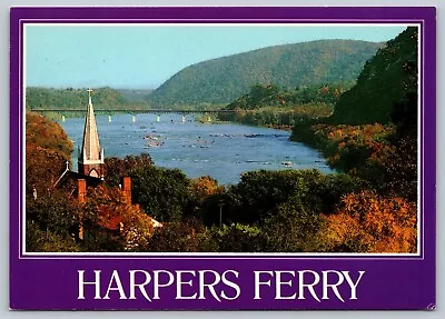 Harpers Ferry Gap Shenandoah & Potomac Rivers Harpers Ferry WV Postcard • $4.95