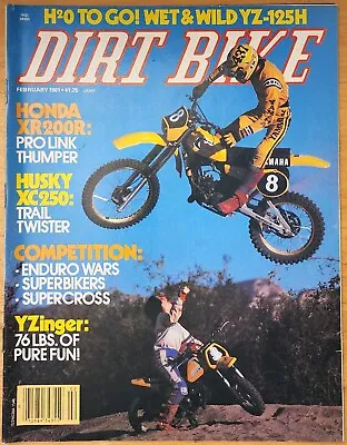 Dirt Bike February 1981 Vintage Motocross Magazine MX Husky XC250 Honda XR200R • $17.47
