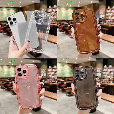 $10.66 • Buy Phone Cover For Oppo A17 A96 A76 A77 A95 Solid Color+Glitter Silicone Back Case