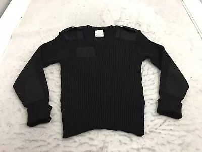 Brigade Quartermasters Wool Sweater Mens 44 Black V Neck Shoulder Woolly Pully • $24.99