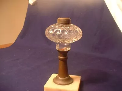 Antique Miniature Victorian Thumbprint Motif Oil Lamp • $68