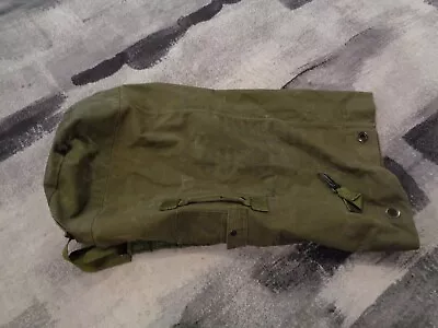 GI Military Heavy Duty Canvas Duffle Bag Backpack  US Army Green • $13.95