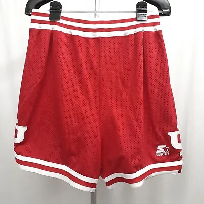 New Vintage RARE Starter 90’s Indiana Hoosiers Basketball Shorts Red White Large • $50.96