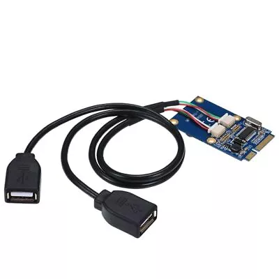 USB 2.0 2 Port PCI-E Express Card With Power Connector Mini PCI-E PCI Express • $11.10