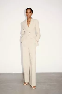 Zara Cream Embellished Pantsuit • $100