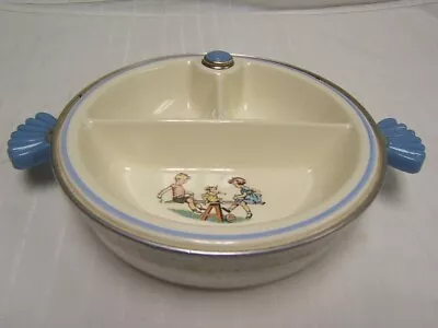 Vintage Majestic Baby/Child Divided Warming Plate W/ Handles 8  Diameter GUC  • £21.84