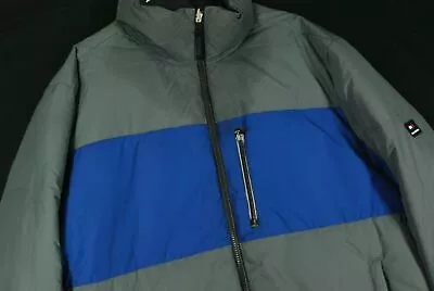 Vintage 90s Tommy Hilfiger US Ski Team Reversible Puffy Puffer Gray Blue Mens L • $29.99