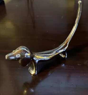 Silver Or Chrome Plated Metal Dog Figurine Ring Holder Dachshund 4.5  • $19.99