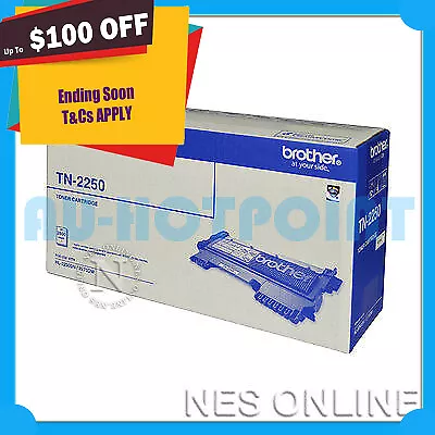 Brother Genuine TN-2250 BLACK High Yield Toner Cartridge HL-2240D HL-2270DW 2.6K • $158