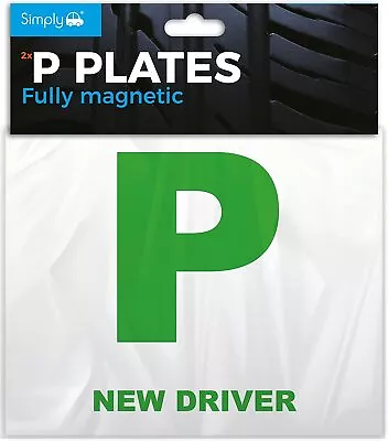 2 X Green Fully Magnetic Learner Driver P Plates Just Passed Driving Safety Cars • £3.69