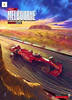 Ferrari F1 Australian Grand Prix 2020 Print High-Quality 22inx17in Art Poster # • $64.95