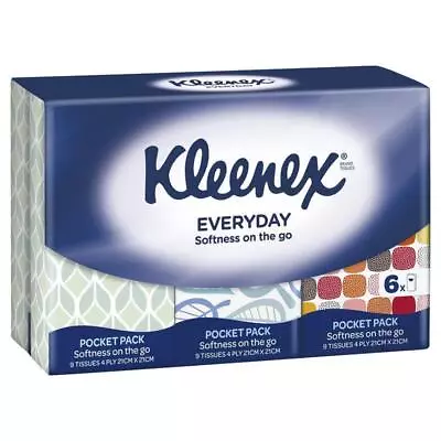 Kleenex Pocket Pack Tissues 6 Pack • $2.99