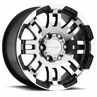 17  Vision 375 Warrior Gloss Black Machined Face Wheel 17x8.5 8x170 Rim 18mm • $167
