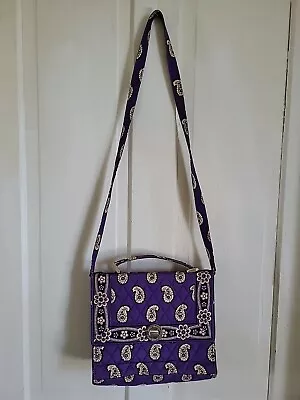 Vintage VERA BRADLEY Satchel Simply Violet Solid Bottom Retired NWOT  • $31.99