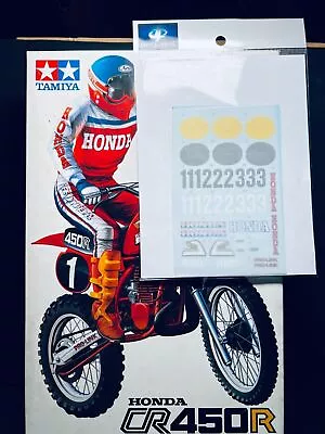 TAMIYA HONDA CR450R W/RIDERNew Decals 1/12 . Item14018 From Japan • £80.39