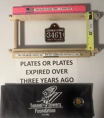 JOHNSTOWN 1952 Bicycle License Plate Sale AIDS TUNNELTOTOWERS. Vintage Unique  • $39