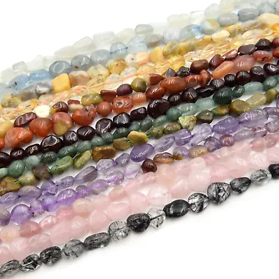 Pebble Gemstone Beads | Natural Semi-Precious Nugget Gemstone Beads • $6.75