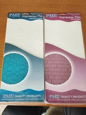 PME IMPRESSION MATS.  Cobblestone/crazy Paving  And Brick Design. • £6.99