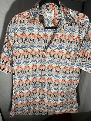 Liberty London Fabrics  Maus Hoffman Floral Shirt Men’s Med Cottage Core • $41.99