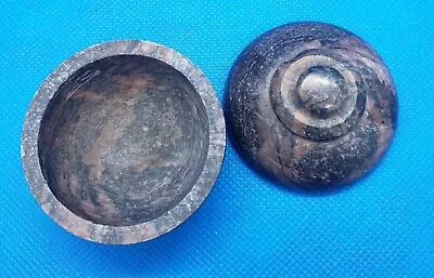 Vintage Round Marble Stone Trinket Box With Lid  • $14.99