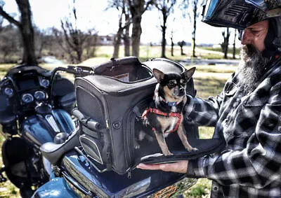 Universal Motorcycle Pet Dog Carrier Nelson Rigg Rover Harley Goldwing Touring • $219.95