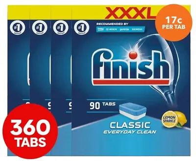 $69.77 • Buy 4 X 90pk Finish Powerball Classic Dishwasher Tabs Lemon Sparkle Bulk Packs