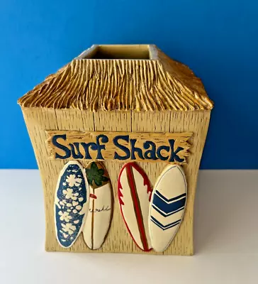 Dean MILLER SURF SHACK Tiki Hut Bar Surfboards TISSUE BOX COVER Ocean Beach • $16.99