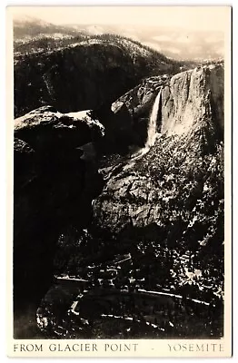 RPPC Yosemite National Park CA View From Glacier Point Mariposa County Postcard • $12.99