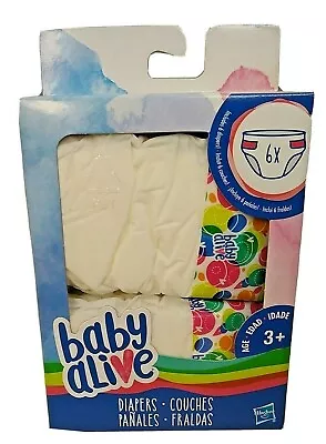 Baby Alive Diapers Refill Pack - 6 Diapers Girls Toy Doll • $14.43