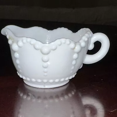 Vintage Milk Glass Hobnail Minatare Creamer Dish Small Rare • $13.12