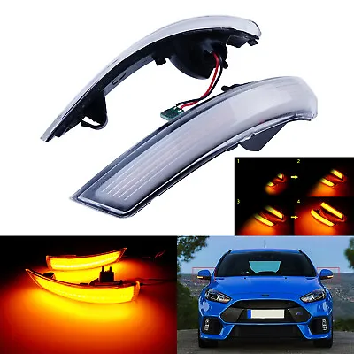 For Ford Focus MK2 MK3 MK4 Mondeo Dynamic Front LED Wing Mirror Indicator Light • $21.99