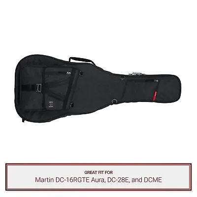 Gator Charcoal Transit Case Fits Martin DC-16RGTE Aura DC-28E DCME • $149.99