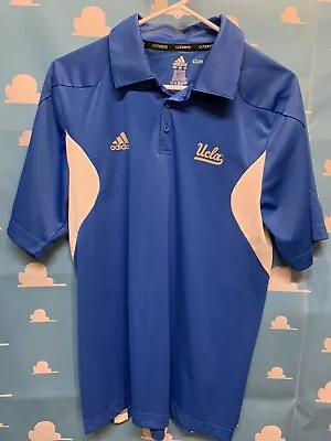 UCLA Bruins Adidas Climalite Adizero Blue White Athletic Polo Shirt Small In Men • $12.99