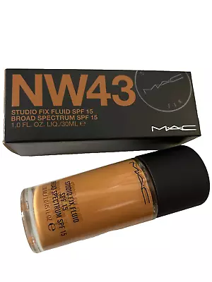 MAC STUDIO FIX FLUID SPF 15 #NW43 - 1fl Oz/30mL - NIB • $21.88