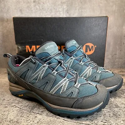 MERRELL Women's GORE-TEX Siren Sport 3 GTX Walking Hiking Shoes UK 4 Blue Vibram • £24.95