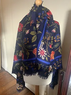 Liberty Vintage Large Wool Shawl/scarf Approx 50ins Square • £29