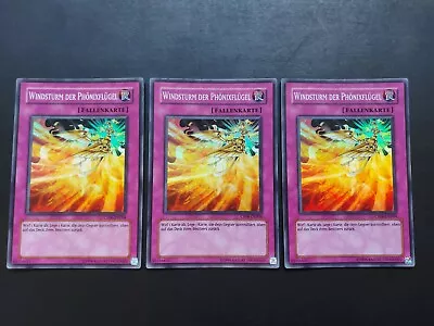 Yugioh - Phoenix Wing Wind Blast CP06-EN004 Super Rare Playset X3 - German DE004 • $221.81