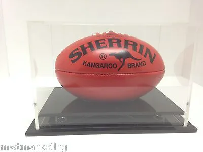 Mini AFL Football Deluxe Ball Acrylic Perspex Display Case Signed Autographed  • $80