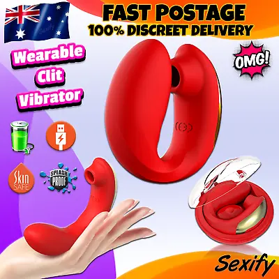 Wearable Clit Sucking Bullet Vibrator G Spot Stimulator Love Egg Adult Sex Toy • $69.95