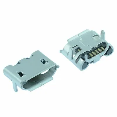 2 X Micro USB Type B Horizontal Female Connector Socket SMD • £2.59