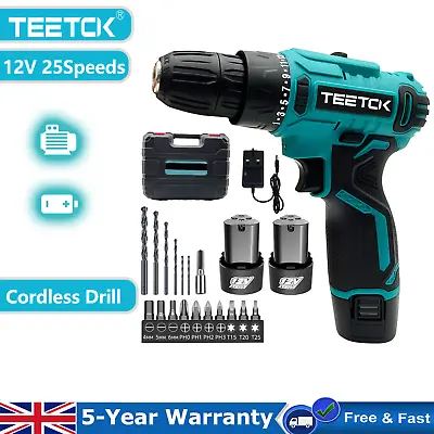 12V Battery Cordless Drill Set Driver Electric Screwdriver & 16PC Accessory • £29.90