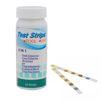 6 IN 1 Chlorine Dip Test Strips Hot Tub SPA Swimming Pool PH Tester Paper Bottle • $9.57