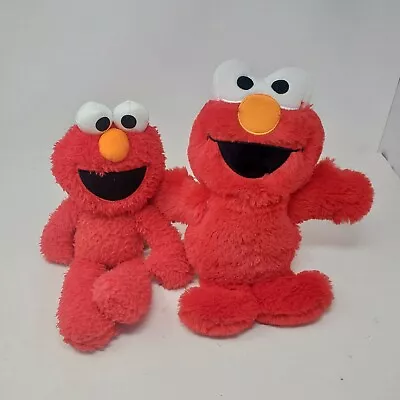 Set Of 2 Elmo Plush  Gund Sesame Street Take Along Buddy  And 12  Elmo Plush • $19.99