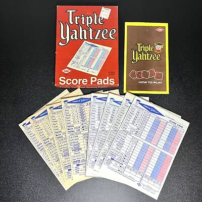 Triple Yahtzee Score Pads 1972 In Box With Instructions 65 Unused Sheets • $8.99