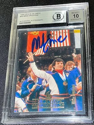 Mike Eruzione Signed 1996 Upper Deck Team Usa Card Beckett Auto Grade 10 392 • $95.99