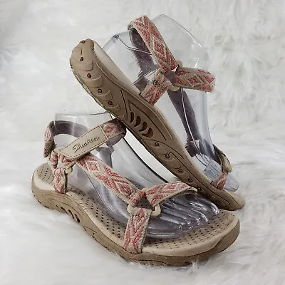 SKECHERS Beige Pink Casual Active Sandals Womens Size US 8 • $21.99