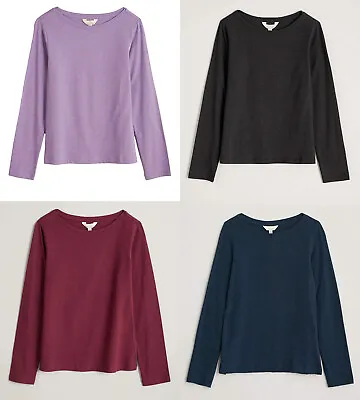 £15.99 • Buy Seasalt Women Round Neck Organic Cotton Long Sleeves T Shirt Top Blouse UK 8-26
