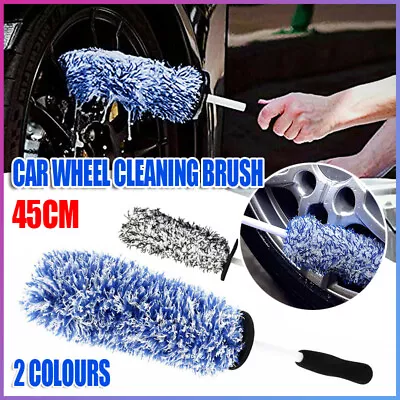 Car Wheel Cleaning Brush Tool Tire Washing Clean Alloy Soft Bristle Cleaner Tool • $14.86