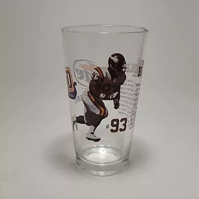 John Randle Minnesota Vikings Miller Lite 50 Season Commemorative Pint Glass • $17.50