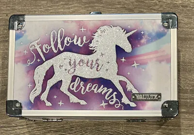 Vaultz Locking Supply Box FOLLOW YOUR DREAMS Unicorn No Keys Girls Sparkles • $8.99